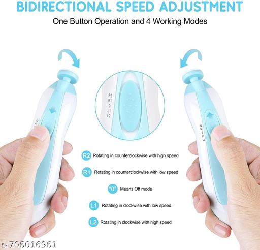 Zedx Electric Nail Trimmer For Baby, Baby Nail Trimmer, Baby Nail Cutter, Nail Trimmer For New Born Baby, Kids Nail Cutter With Light (Multi Colour), 1 Set - Velora online store 