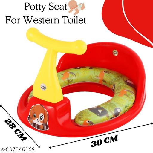 Nabhya 1234 Soft Kids Toilet Trainer Baby Potty Seat With Handle And Back Support Toilet Seat For Girls & Boys - Velora online store 