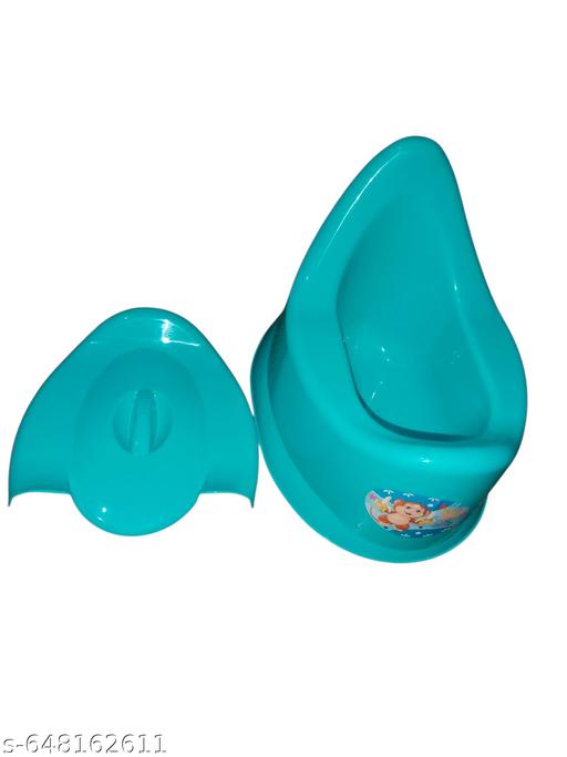 Small Kids Potty Toilet Trainer Seat/Chair with Lid and High Back Support for Toddler Boys Girls Age 7 Months to 1 Years (Green  - Velora online store 