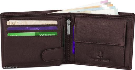 RFID Protected Brown Men's Genuine Leather Wallet | Stylish Bi-Fold Purse For Men | Trendy Wallets branded Combo Gift Box - Velora online store 