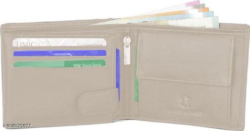 RFID Protected Beige Men's Genuine Leather Wallet | Stylish Bi-Fold Purse For Men | Trendy Wallets branded Combo Gift Box - Velora online store 