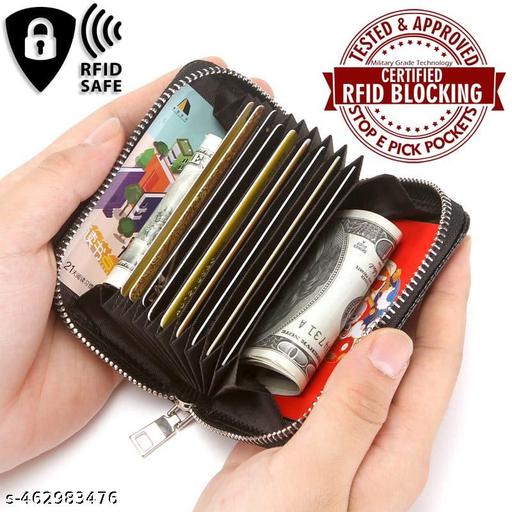 Unique Pocket Sized Stitched PU Leather Credit Debit Business Card Holder Wallet for Men & Women22 - Velora online store 
