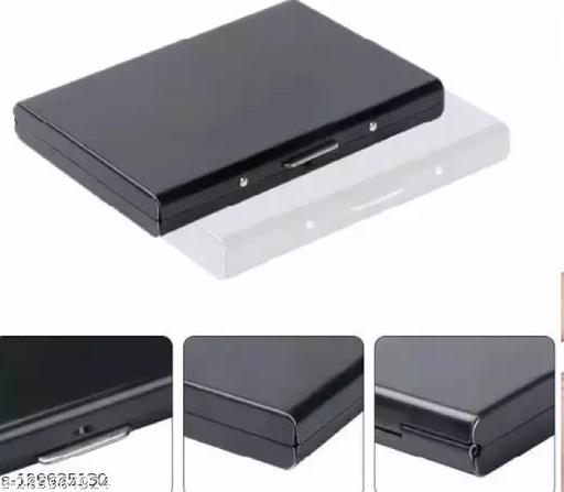QUAKEL Water-Resistant Limited Edition Metal debit card holder atm card case atm card pouch (Set of 1, Black)card holder for men,card holder,atm card holder - Velora online store 