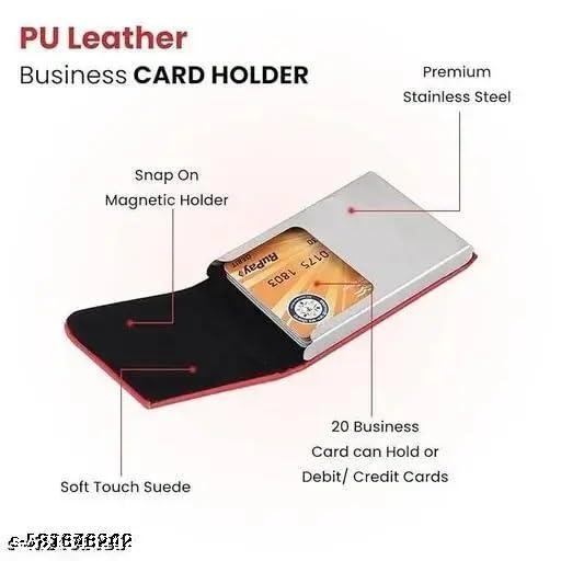 Professional Business Stainless Steel Card Holder For Business Visiting Card Holder/Credit/Debit Card Holders For Men & Women (Pack of 1) - Velora online store 