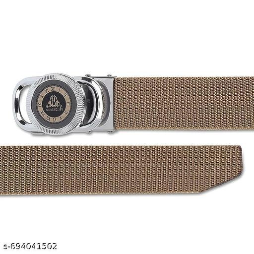 Men’s Premium Canvas Belt Combo with Golden Designer Buckle (Pack of 2) - Velora online store 