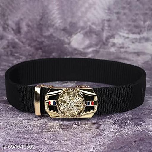 Men’s Premium Canvas Belt Combo with Golden Designer Buckle (Pack of 2) - Velora online store 