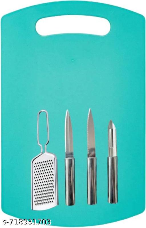 Plastic Chopping Board and knife combo vegetable chopping board 2 knife, peeler and grater combo - Velora online store 