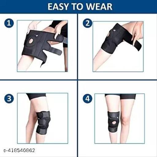 Adjustable Knee Cap Knee Support For Men Knee Belt For Women Knee Pad Men For Leg Pain Relief Thigh Support Black 1 Pai - Velora online store 