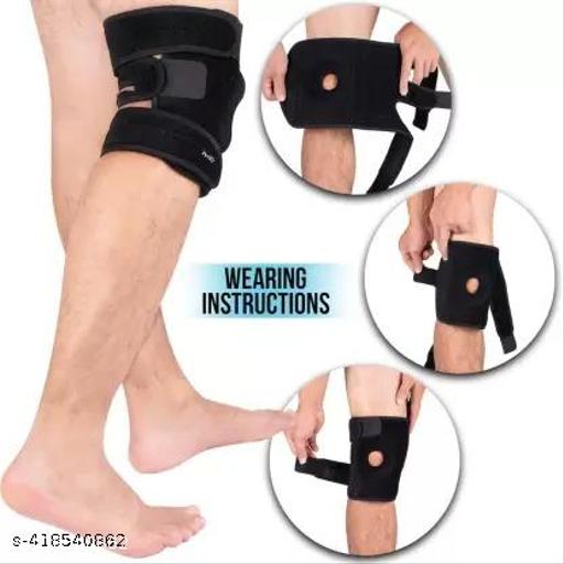 Adjustable Knee Cap Knee Support For Men Knee Belt For Women Knee Pad Men For Leg Pain Relief Thigh Support Black 1 Pai - Velora online store 