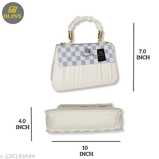 "PEARL BAGS Stylish new sling bag for Girls and women |Stylish Classic Women Sling Bag (White) | Elegant attractive beautiful sling bag for women (White)| Gorgeous Stylish Handbag| White Sling Bag For Girls & Womens| " - Velora online store 