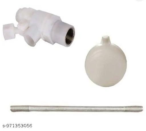 PTMT 15 MM Ball Cock Set with Aluminum Rod & Float Ball | Water Tank Float Valve for Toilet, Overhead Tank, Flush Tank | Durable Plastic Ballcock Inlet Valve - Velora online store 