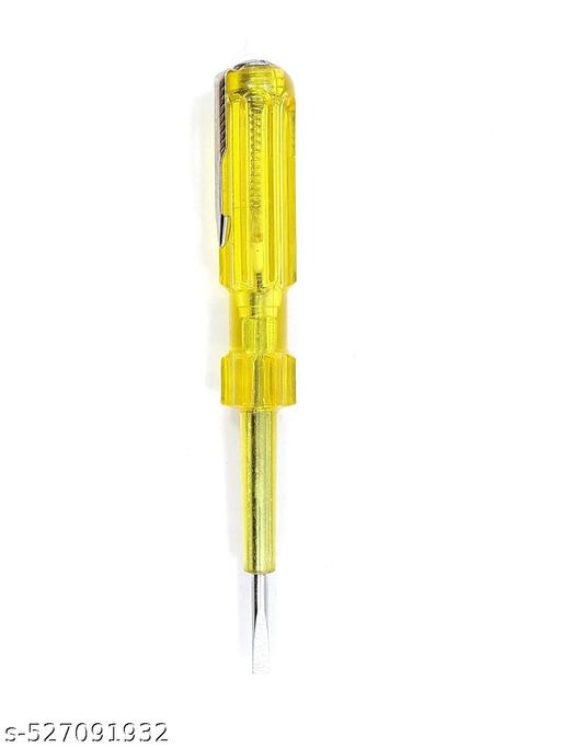 Analog Tester 5 inch | Multi Purpose Tester - Set of 5 | Heavy Duty | Steel Line Tester | Screwdriver Set | Bulb Tester Steel (Yellow) - Velora online store 