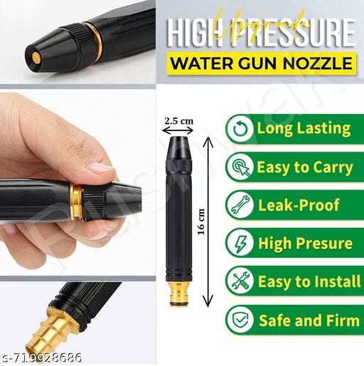 Water Spray Gun for Car Wash Bike Washing Gun for 1/2" Hose Pipe High Pressure Water Gun Nozzle Adjustable Car Washer Gun Brass Jet Water Spray Nozzle for Garden & Window, (pack of 1) - Velora online store 