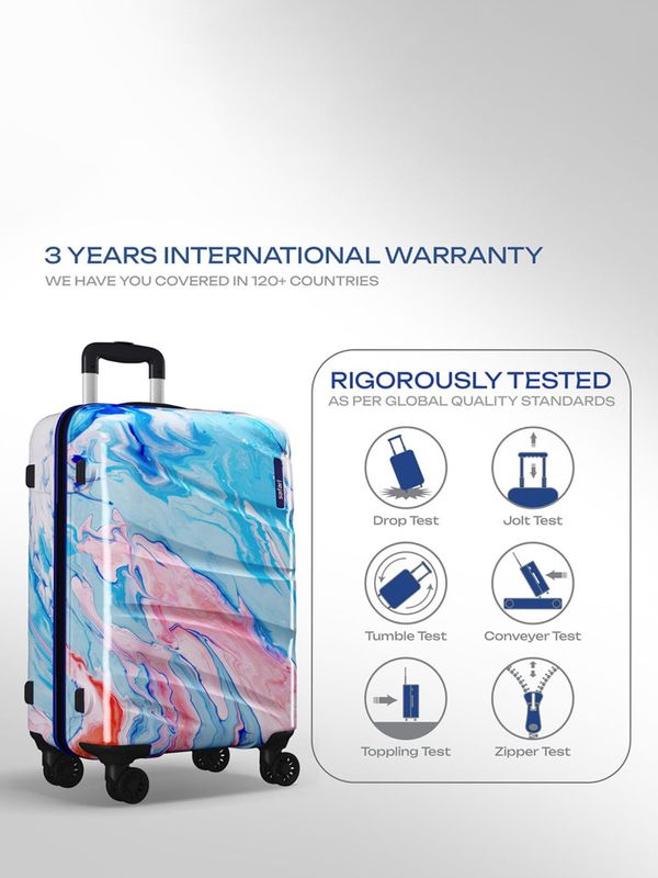 Safari hue printed trolley bag check-in suitcase 8 wheels - 30 inch - Velora online store 