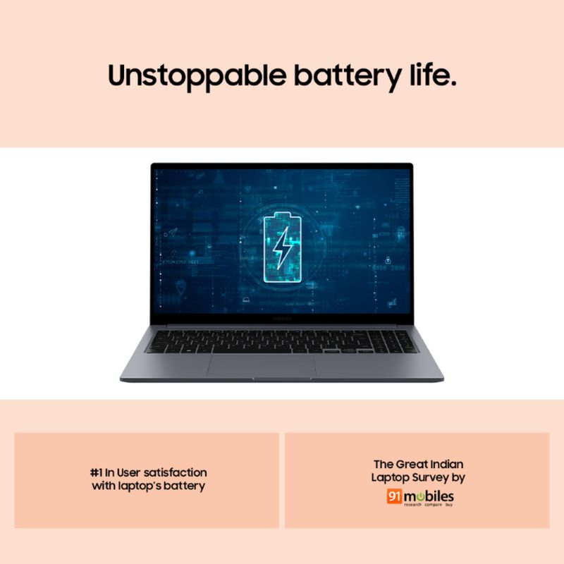 Samsung galaxy book4 metal intel core i5 13th gen 1335u - (8 gb/512 gb ssd/windows 11 home) np750xgj-kg1in / np750xgj-lg1in / np750xgj-lg6in thin and light laptop - Velora online store 