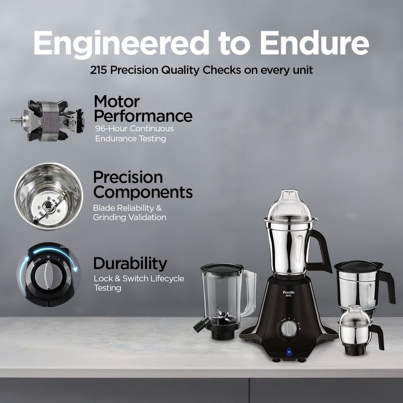 Preethi boltz 1000 w mixer grinder - Velora online store 