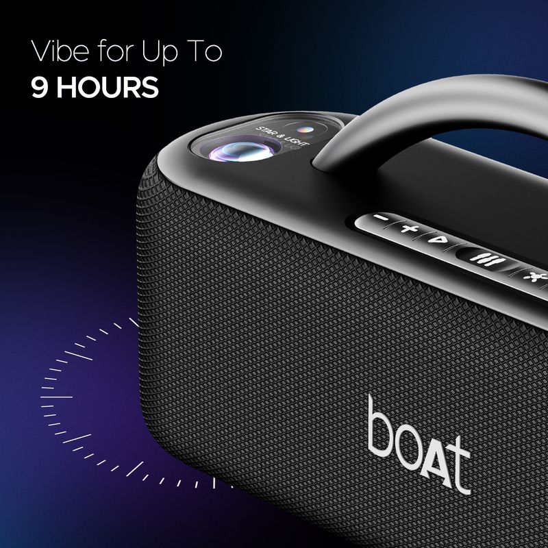 Boat stone lumos w/ led projection, 9hrs playback,hearables app support,dual eq modes 60 w bluetooth party speaker - Velora online store 