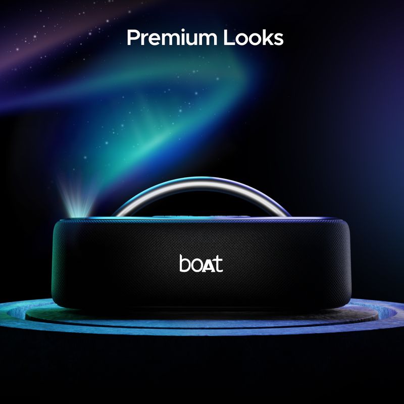 Boat stone lumos w/ led projection, 9hrs playback,hearables app support,dual eq modes 60 w bluetooth party speaker - Velora online store 