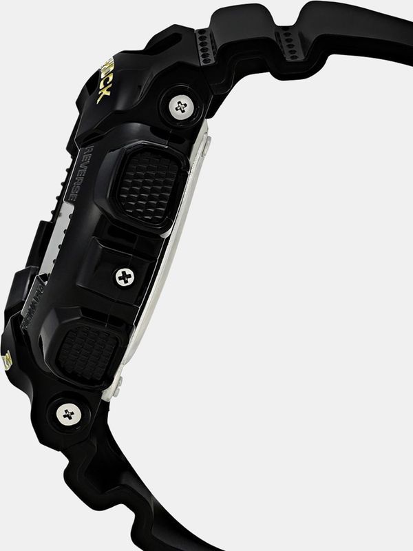 Casio gd-100gb-1dr g-shock gd-100gb-1dr black-gold dial black resin strap digital watch  - for men - Velora online store 