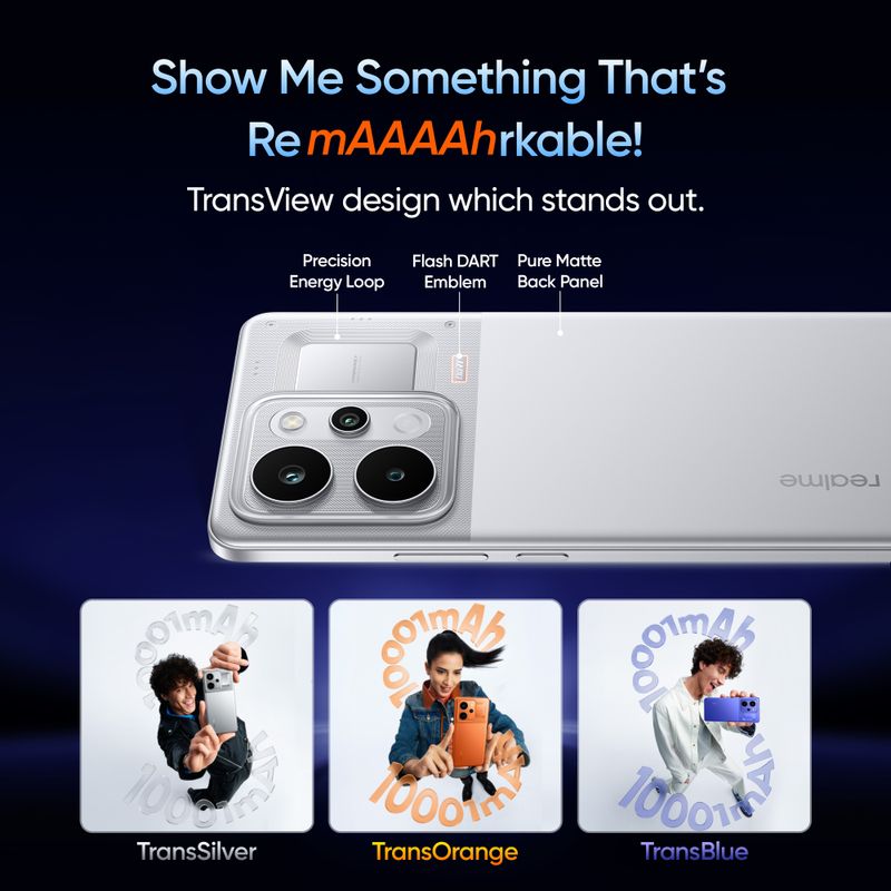Realme p4 power 5g (transblue, 256 gb) - Velora online store 