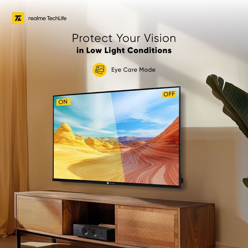 Realme techlife 109 cm (43 inch) qled ultra hd (4k) smart google tv with 5.0 with dolby atmos, and 40 w downfiring speaker - Velora online store 