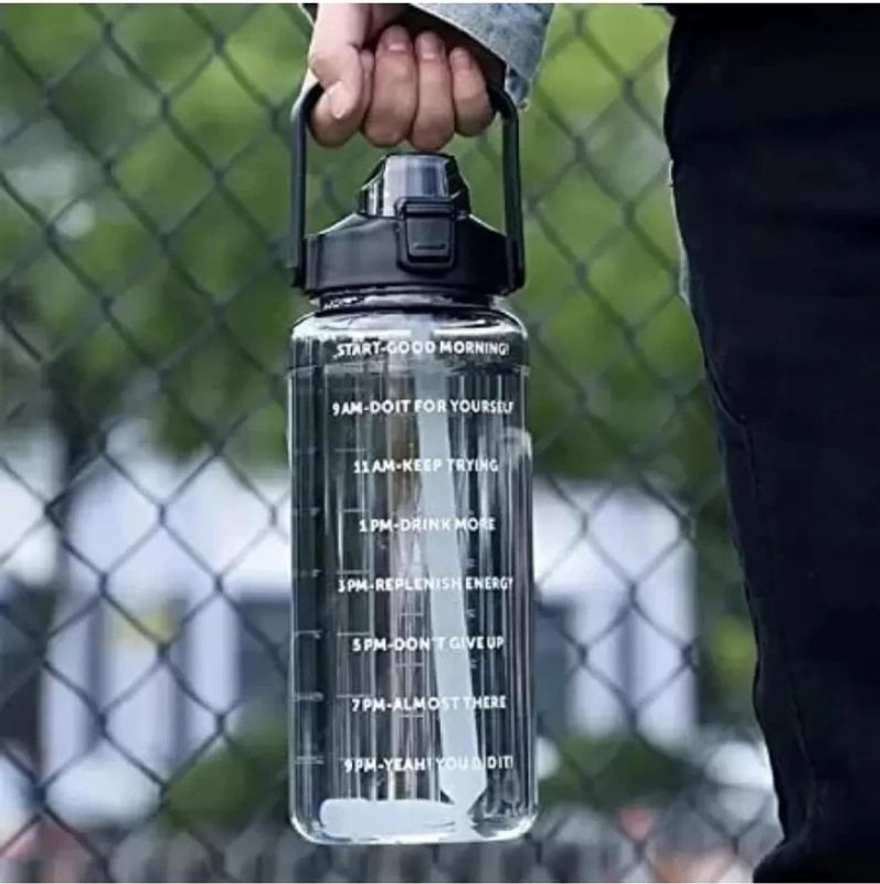 Beautycal sports water bottles 2 liter 2000 ml bottle with drinking glass 2000 ml plastic bottle with drinking glass - Velora online store 
