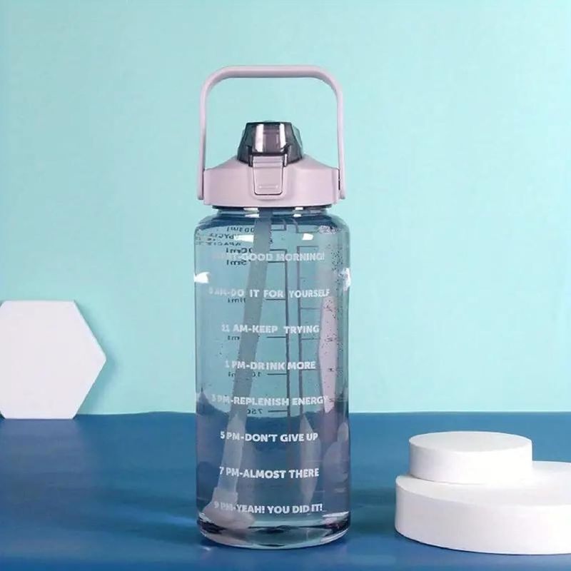 Leyluko motivational time marker water bottle 2000 ml plastic bottle - Velora online store 