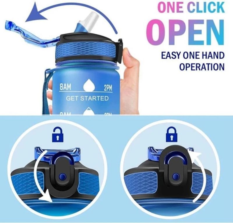 Ojra pack of 1 motivational water bottle with straw time marker sports gym bottle 1000 ml bottle silicone - Velora online store 