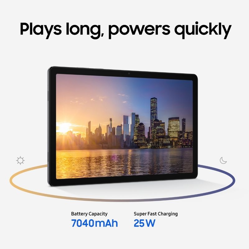 Samsung galaxy tab a11+ 8 gb ram 256 gb rom 11 inch with wi-fi only gaming mediatek mt8755 tablet (silver) - M Y V E L O R A