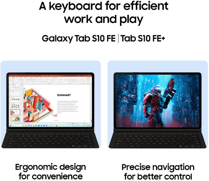 Samsung galaxy tab s10 fe+ with s pen 8 gb ram 128 gb rom 13.1 inch with wi-fi only gaming exynos 1580 tablet (gray) - M Y V E L O R A