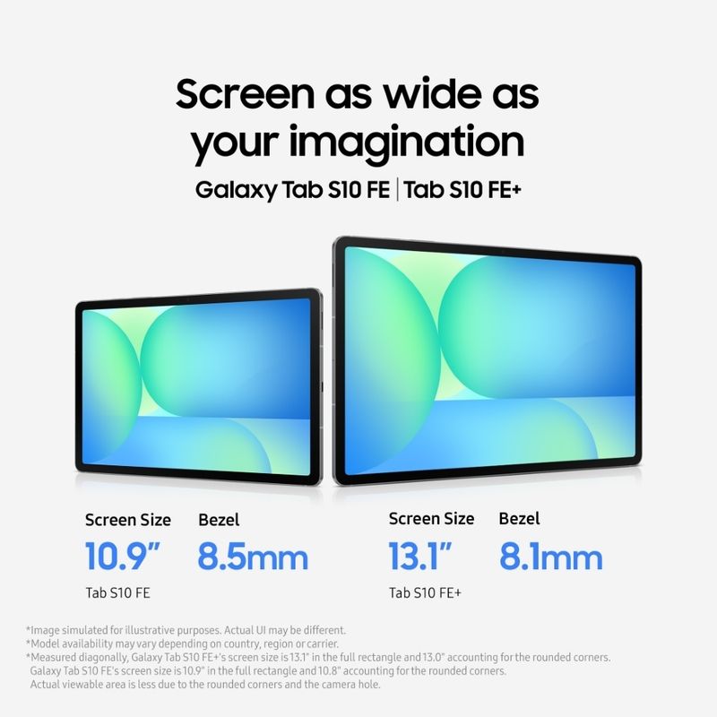 Samsung galaxy tab s10 fe+ with s pen 8 gb ram 128 gb rom 13.1 inch with wi-fi only gaming exynos 1580 tablet (gray) - M Y V E L O R A