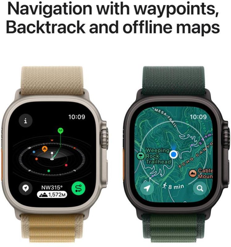Apple watch ultra 2 gps + cellular 49mm natural titanium with milanese loop - M Y V E L O R A