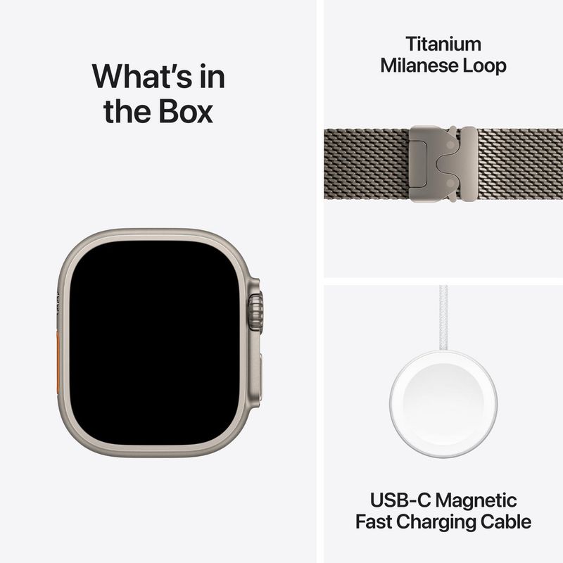 Apple watch ultra 2 gps + cellular 49mm natural titanium with milanese loop - M Y V E L O R A