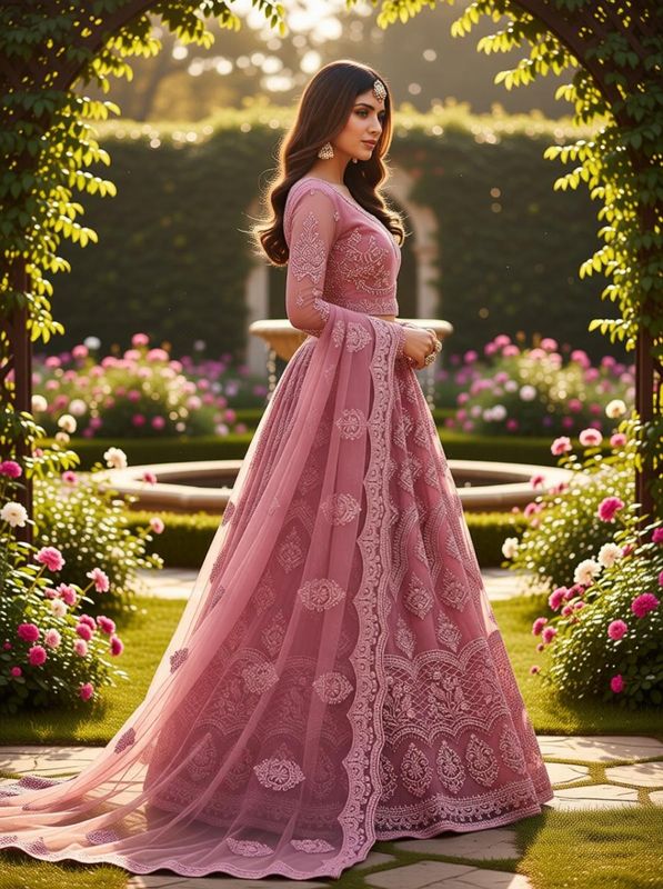 Udbhav export embroidered semi stitched lehenga choli - Velora online store 