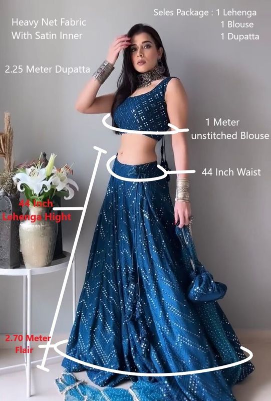 Zaalima fashion embroidered semi stitched lehenga choli - Velora online store 