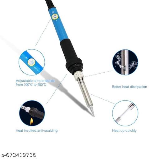 60Watt Soldering Iron Temperature Controlled with 5 Interchangeable Bits - Velora online store 