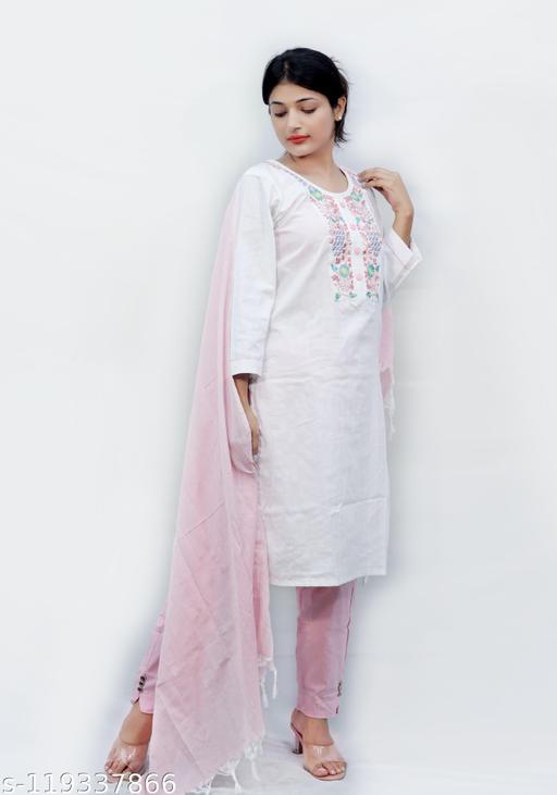 khadi kurta  and dupatta set - M Y V E L O R A