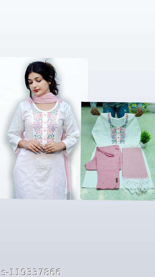 khadi kurta  and dupatta set - M Y V E L O R A