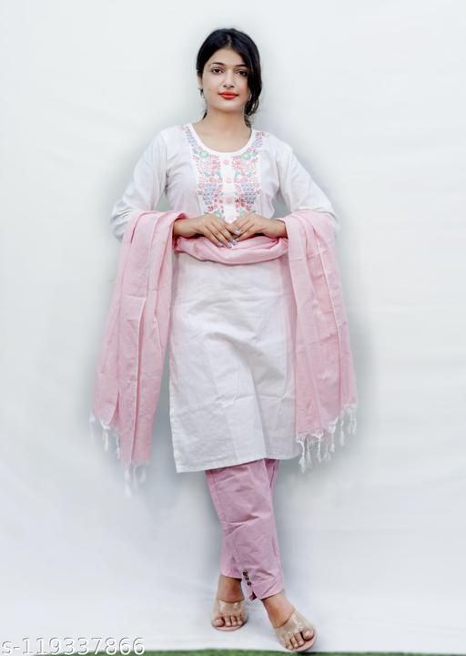 khadi kurta  and dupatta set - M Y V E L O R A