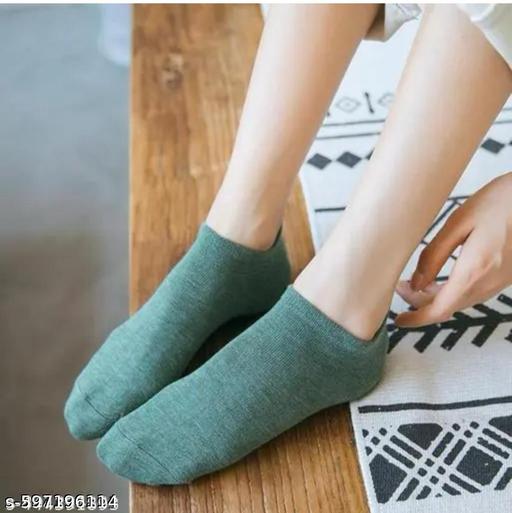 3pair MultiColor Ankle Socks Women length - Pack of 03 - M Y V E L O R A