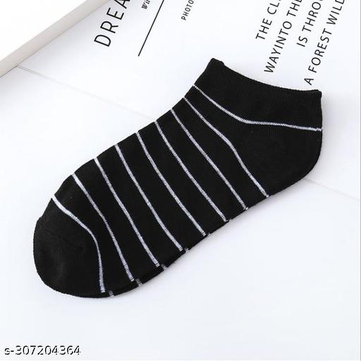 Fashionable Women Ankle Socks Stripe Pack Of 5 Pairs - M Y V E L O R A
