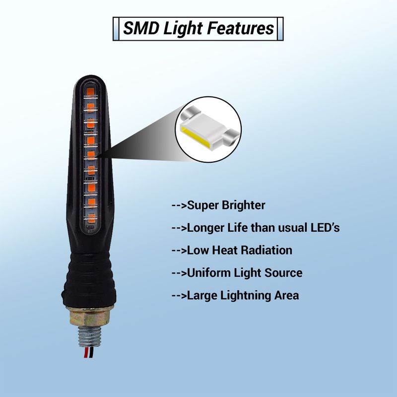 Autofledge front, rear, side led indicator light for universal for bike universal for bike - M Y V E L O R A Online store 
