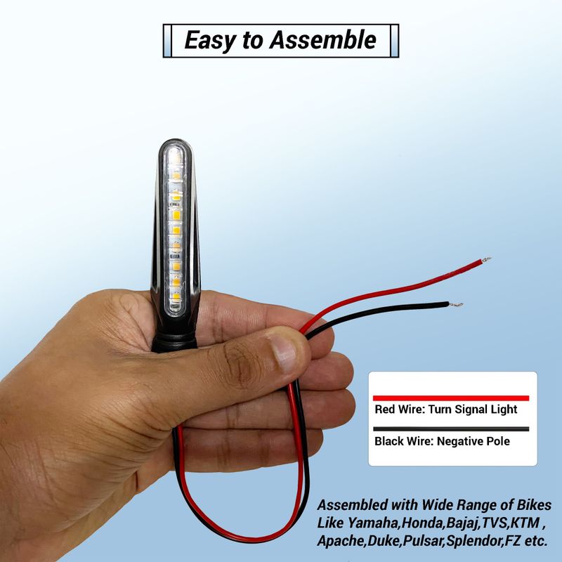 Autofledge front, rear, side led indicator light for universal for bike universal for bike - M Y V E L O R A Online store 