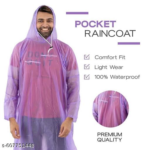 Unisex Freesize Rain Poncho |Waterproof, Lightweight & Foldable Poncho | Reusable Travel, Trekking, Biking & Outdoor Rain Wear for Men & Women - M Y V E L O R A