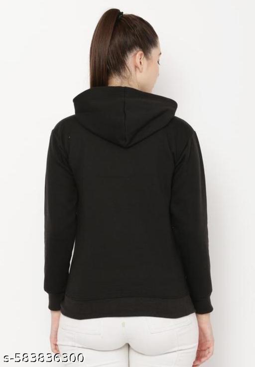 Black Colour Plain Long Zipper Sweatshirts For Kids - M Y V E L O R A