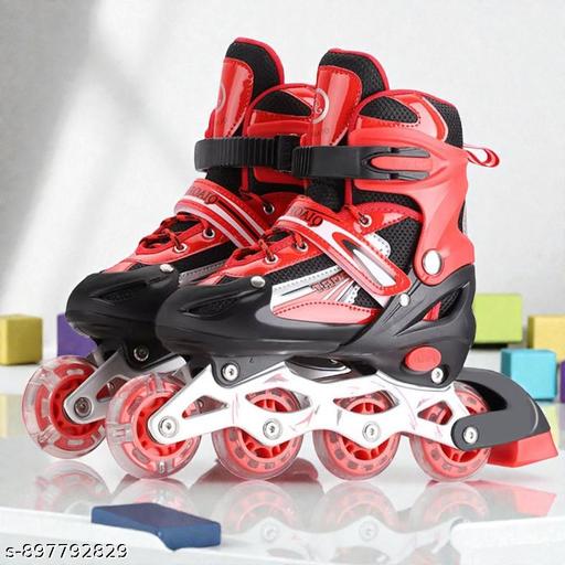 Kids Roller Skates Inline Adjustable Size LED Wheels Skating Shoes for Boys Girls - M Y V E L O R A Online store 