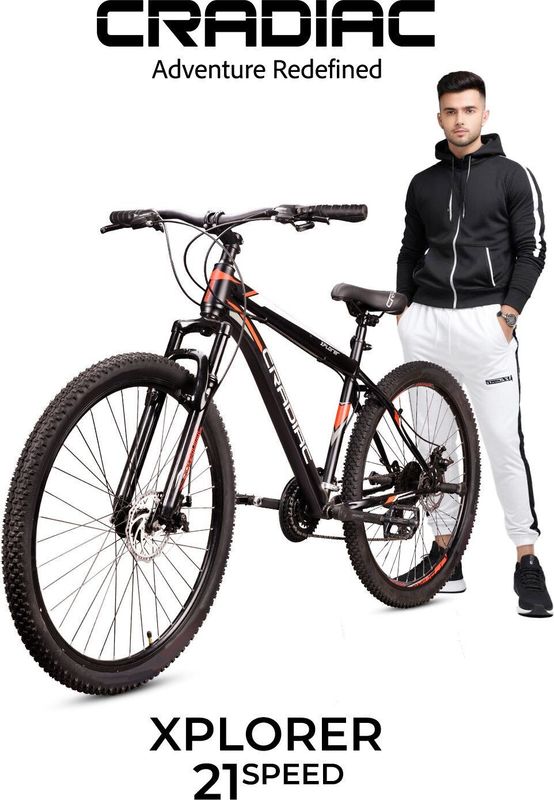 Cradiac xplorer 21 speed|front suspension fork|dual disc brake|shimano gears 29 t (inch) mountain cycle - M Y V E L O R A Online store 
