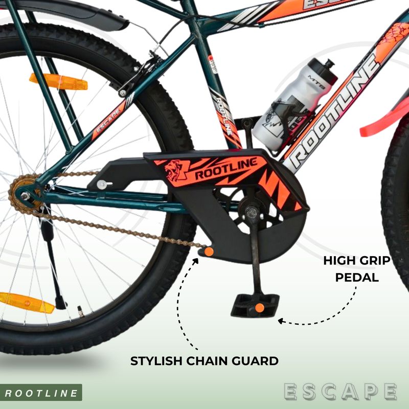 Rootline escape 26t mountain single speed green orange rigid suspension 26 t (inch) mountain cycle - M Y V E L O R A Online store 