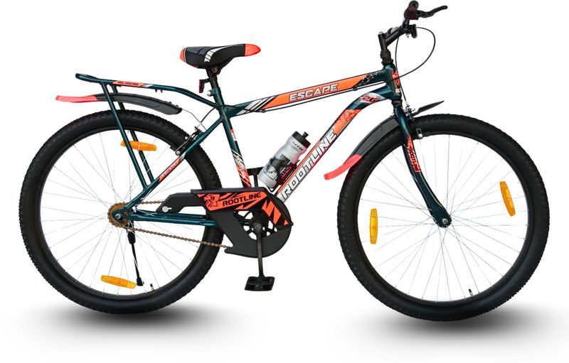 Rootline escape 26t mountain single speed green orange rigid suspension 26 t (inch) mountain cycle - M Y V E L O R A Online store 