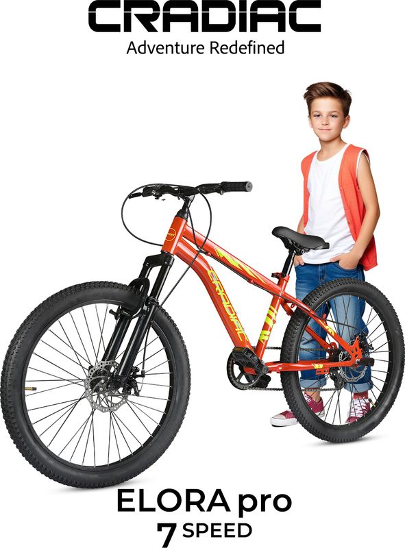 Cradiac elora pro 7 speed|front suspension|dual disc brake 24 t (inch) mountain cycle - M Y V E L O R A Online store 